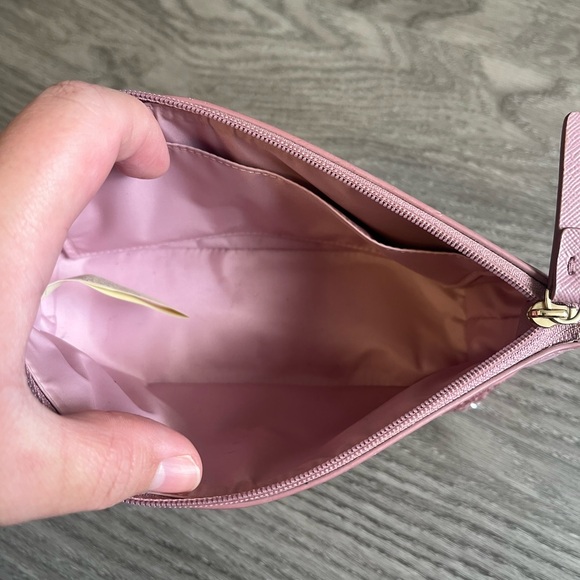 Kate Spade Greta Court Shiloh Glitter Cosmetic Travel Makeup Bag Pink - Picture 8 of 14